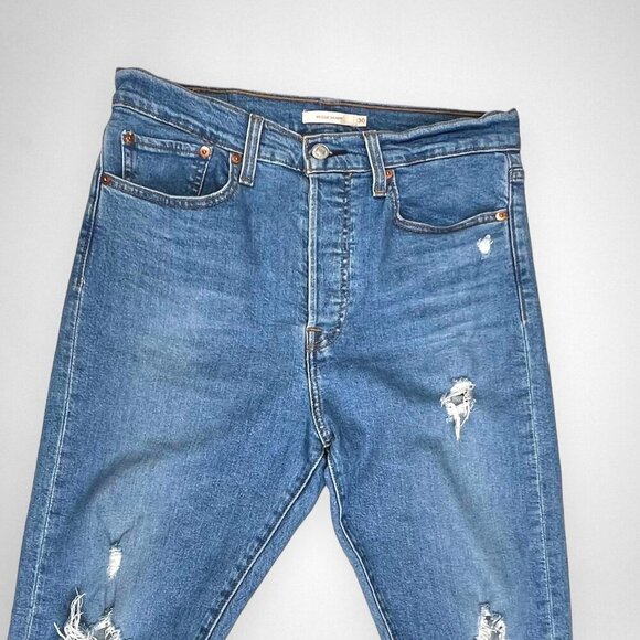 LEVI'S 30 Wedgie Destructed High Rise Skinny Jeans Casual - Picture 4 of 9